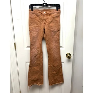 Anthropologie Pilcro braune Schlagjeans, distressed, rauer Saum, Damengröße 25 - Bild 1 von 8