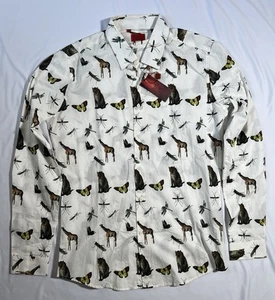 Devils Advocate White Animals And Insects Shirt Size Medium - Picture 1 of 7