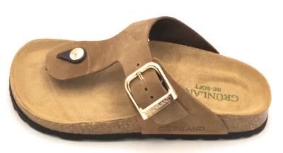 Grunland CC2632  sandalo infradito camoscio fango fibbia accessorio  C - Immagine 1 di 4
