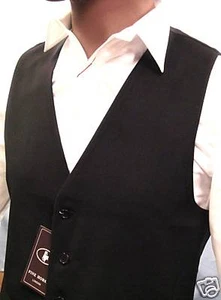 NEW BLACK WAISTCOAT HIGH STREET QUALITY X-LARGE(44" CHEST) - Picture 1 of 4