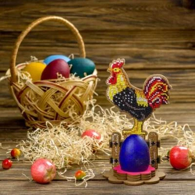 "Набор для самостоятельной вышивки бисером на дереве ""Петух"""  - Изображение 1 из 4