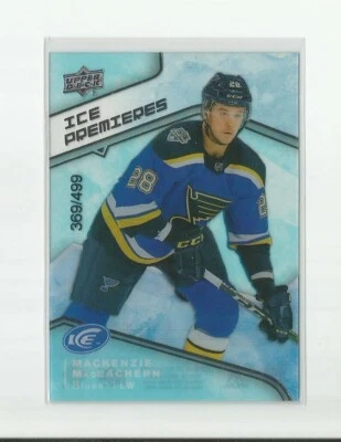 2019-20 UPPER DECK ICE PREMIERES MACKENZIE MacEACHERN #d 369/499 BLUES - Image 1 of 2