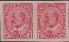 Stamps 1903 Canada 2C Red Edward 7Th Imperforated Pair Sg177a No Gum