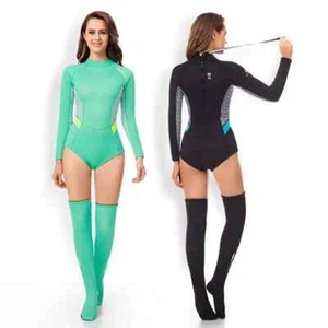 2MM Diving Stockings Long Sleeves Diving Suit- Neoprene Wetsuit Women Anti-UV - Picture 1 of 27