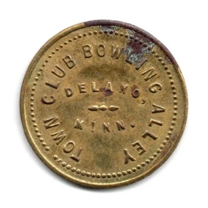 TOWN CLUB PISTA DA BOWLING • BUONO PER 10¢ IN COMMERCIO • DELANO, MN. • TC-178913 - Foto 1 di 2