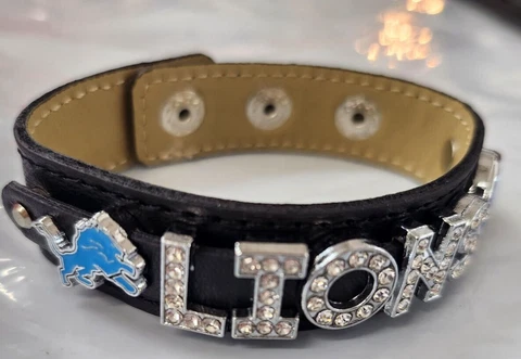 Detroit lions slide Charm Bracelet / Football Fan /nfl jewelry /go lions Cover