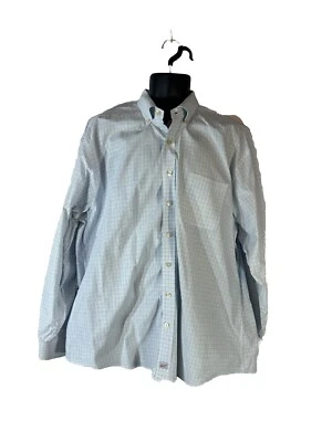 Camisa de vestir Vineyard Vines para hombre talla XL Murray azul marrón guinga bolsillo a cuadros Foto 1 de 4