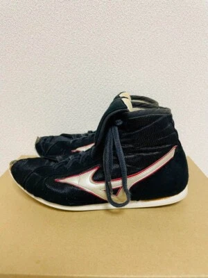 Zapatos de Boxeo MIZUNO Negro Blanco Línea Rojo EE. UU. 5 23,0 cm Usados JAPÓN Foto 1 de 4