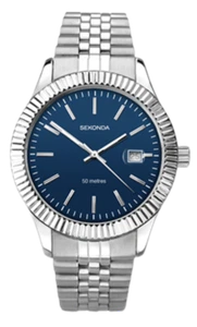 Sekonda Mens Watch with Blue Dial and Silver Bracelet 1897