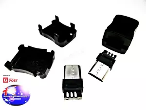 From OZ Quality 2PC USB Micro B Male Plug 5 Pin Solder Type Connector +FREEPOST! - Picture 1 of 4