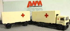 AWM 60209 1:87 Werbemodell Volvo F12 WeKoCt-HZ +KippFahrerhaus 'DRK' mit OVP - Bild 1 von 3