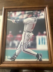 Chipper Jones Autographed Photo 8x10 Atlanta Braves - FRAMED - Picture 1 of 4