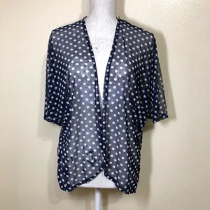 Mesh Polka Dot Womens Shawl Size Small Beach Swim Cover Poolside Travel Sheer - Picture 1 of 11