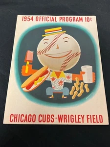 1954 Chicago Cubs vs Cincinnati Reds MLB Program - Picture 1 of 4