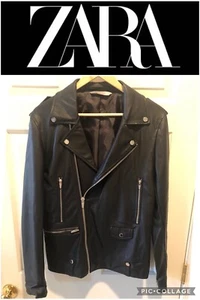 Zara Faux Leather Motorcycle Jacket 🏍️ Men’s Size Small 💯Authentic - Picture 1 of 11