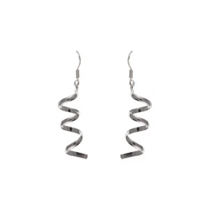 NEW 925 Sterling Silver Spiral Drop Earring 33 x 8mm UK 925 Stamped - Picture 1 of 3