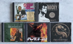 Action Movie Soundtrack Cd Lot: Rocky, James Bond, Braveheart, Mortal Kombat... - Picture 1 of 9