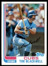 1982 .Topps Tim Blackwell . Chicago Cubs #374