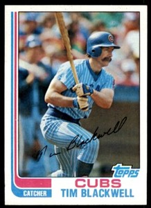 1982 .Topps Tim Blackwell . Chicago Cubs #374