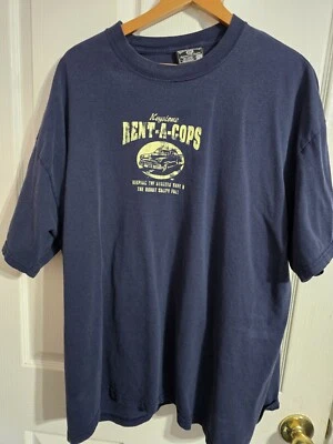 Винтажная мужская футболка Steve And Barry's Keystone Cops размер XXL темно-синий хлопок  - Изображение 1 из 4
