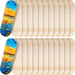 24 tablas de madera en blanco a granel para principiantes niños mini monopatín de arce 17 x 5 - Imagen 1 de 7