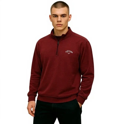 Camisa Pullover Callaway Granate 1/4 Cremallera Manga Larga Para Hombre XXL Foto 1 de 4