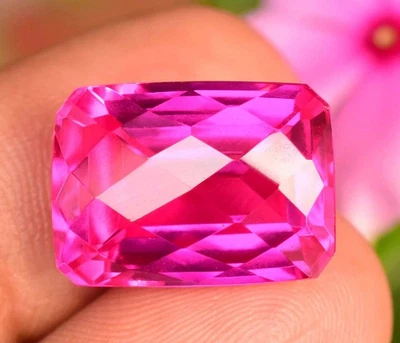 Natürlich Rot Pink Rubellit Turmalin 17.40Ct Certified Smaragd Checker Edelstein - Bild 1 von 4