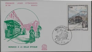 MONTE CARLO, MONACO HISTORIC STREET CAR FIRST DAY COVER FDC 1986 - Picture 1 of 2