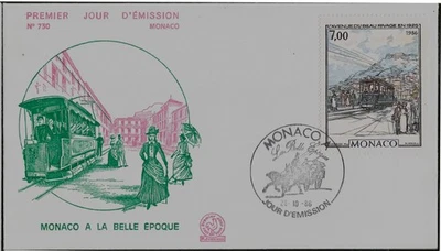 MONTE CARLO, MONACO HISTORIC STREET CAR FIRST DAY COVER FDC 1986 - Image 1 of 2