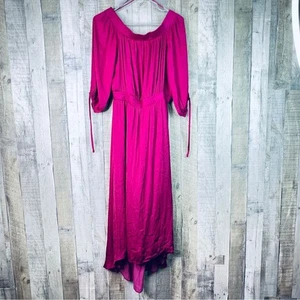 INC. International Concepts Size Medium Cranberry Color Off The Shoulder Dress - Picture 1 of 10