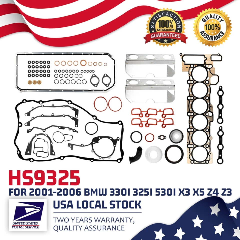 High Quality Cylinder Head Gasket Set HS9325 For 2001-2005 BMW 525i 2.5L DOHC L6 - Imagem 1 de 4