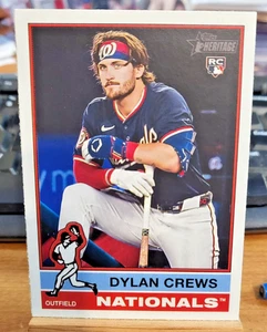 2025 Topps Heritage Image Variation Dylan Crews #247 SP Parallel Rookie - Picture 1 of 2
