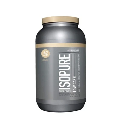 	Isopure Low Carb Whey Isolate coco tostado 3 libras 42 porciones	 Foto 1 de 4
