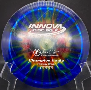 Innova Champion Eagle - Near-Flat 12x KC Swoosh IDye Classic Disc Golf Driver - Picture 1 of 11