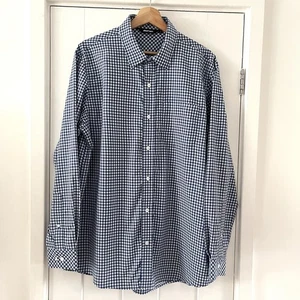 Rohan Worldview Men's Sz L Long Sleeved Shirt Blue White Checked UV Protection - Picture 1 of 11