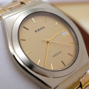 RADO DiaStar 113.9519.3 Gold Dial Quartz Unisex Watch Used Working #60 - Picture 1 of 10