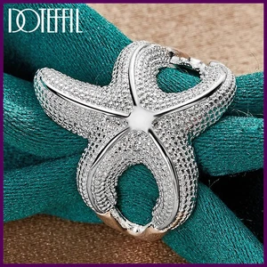 Anello DOTEFFIL Argento Sterling 925 Grande Stella Marina per Donna Uomo Moda Matrimonio - Foto 1 di 24