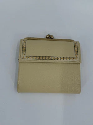 Cartera francesa tripartita Princesa Gardner DE COLECCIÓN en hueso 8 soporte para fotos 4"x4,25 Foto 1 de 4