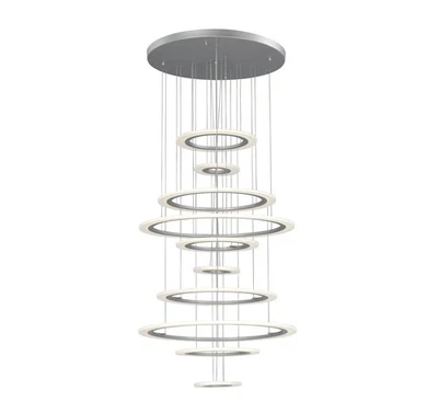 ET2 Saturn II Led 10Light Multi-Light Pendant Matte Silver Finish Matte White - Image 1 of 4