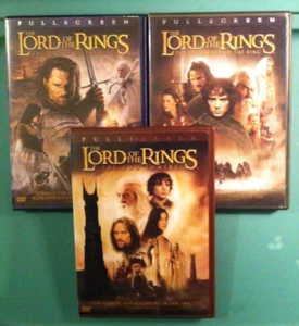3x 🔥LORD OF THE RINGS🔥 Pre-Owned DVD Movies JRR Tolkien *The Complete Trilogy* - Picture 1 of 7