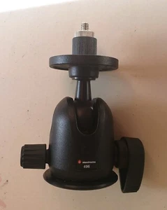 Trípode compacto negro Manfrotto 496 cabeza esférica de metal duradero - Imagen 1 de 5