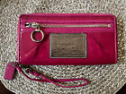Coach Poppy Collection Pink Patent Leather Zipper Wallet