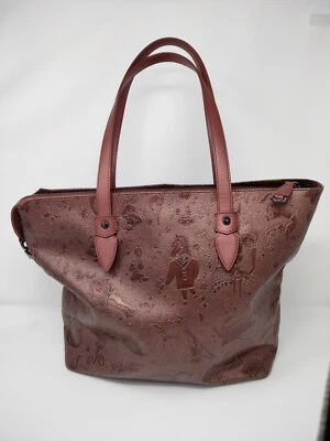Piero Guidi Burgundy Leather Magic Circus Golden Age Nicole Bag Purse Handbag - Image 1 of 4
