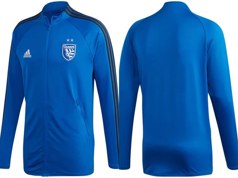 ADIDAS men's $85 San Jose Earthquakes 2020 On-Field Anthem Full-Zip Jacket sz XL Cover