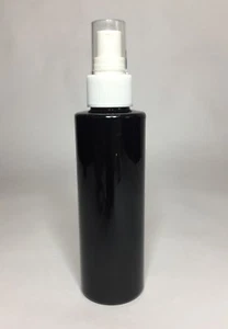 100ml Black Cylindrical PET Plastic Bottle+ White Atomiser Spray Pump ANY AMOUNT - Picture 1 of 1