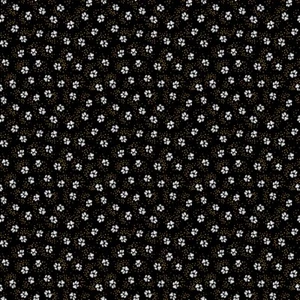 Laurel Burch Kindred Canines Dog Paw Prints on Black Fabric By the FQ - 1/4 YD - Picture 1 of 11