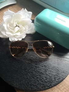 Authentic TIFFANY & CO Sunglasses Pilot LOCK TF 3034 6002/3B *FREE Shipping - Picture 1 of 12