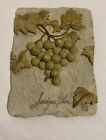 Vintage Wall Plaque Grapes Sauvignon Blanc Signed CB 6 x 4.5"
