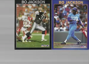 BO JACKSON 1989 STAR LINE KC ROYALS & L.A. RAIDERS GREETING CARDS - Picture 1 of 2