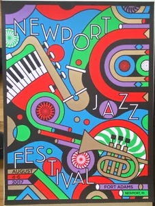 Newport Jazz Festival, 2017 signiert Nate Duval. Eine Schönheit und Wichtel memorabilia - Bild 1 von 2